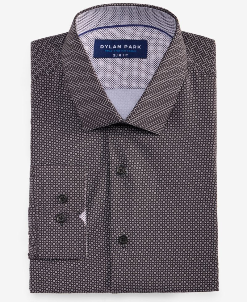 Men's Slim-Fit Performance Four-Way Stretch Dress Shirt