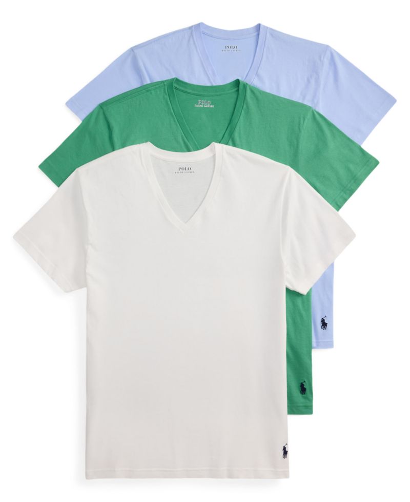 Men's 3-Pack Classic Cotton V-Neck Undershirts