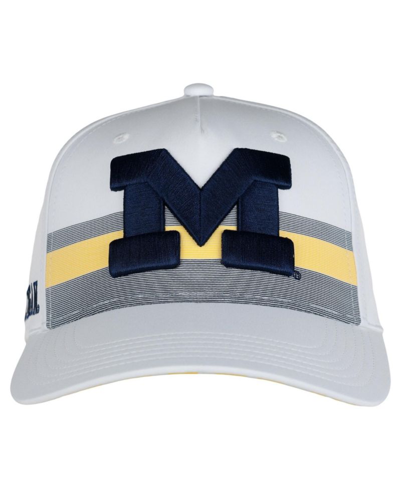 Men's and Women's White Michigan Wolverines The Sideline Adjustable Hat