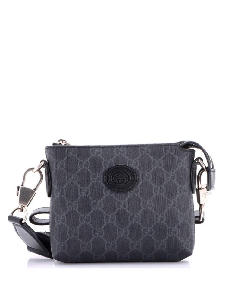 Mini Interlocking G Patch Wristlet Messenger Bag GG Coated Canvas