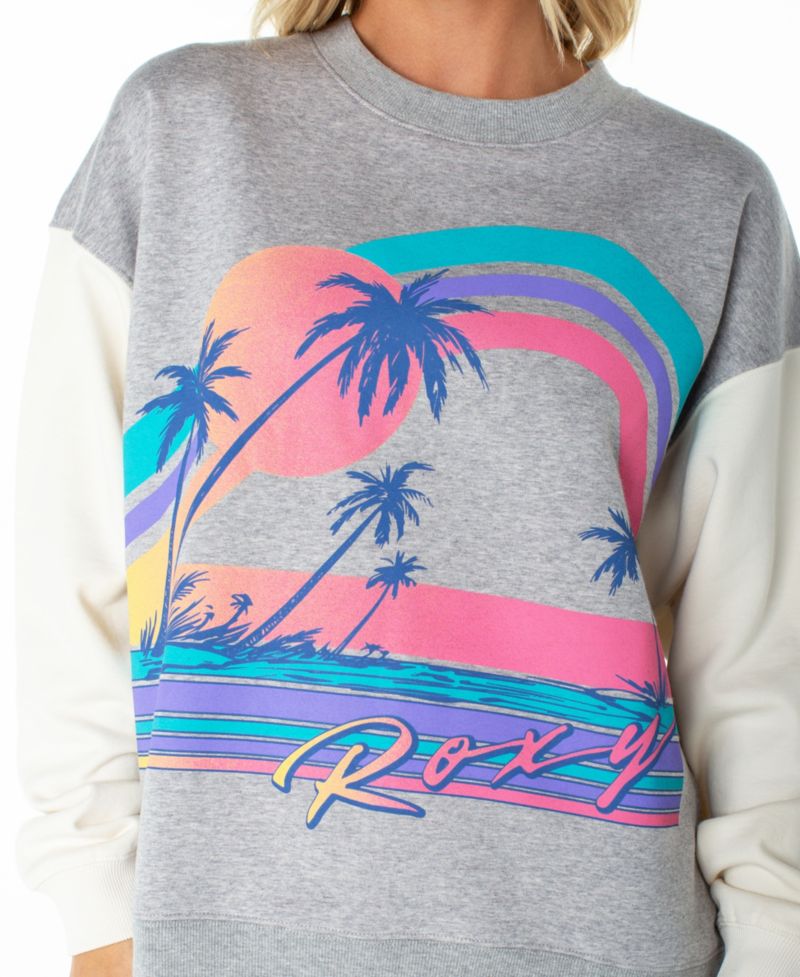 Women's Lineup Oversized Colorblock Cotton-Blend Crewneck Sweatshirt