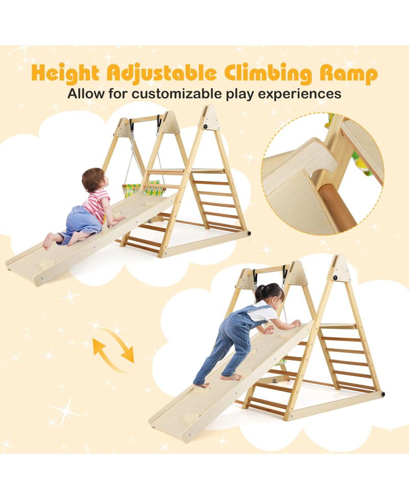 4-in-1 Indoor Jungle Gym with Baby Swing