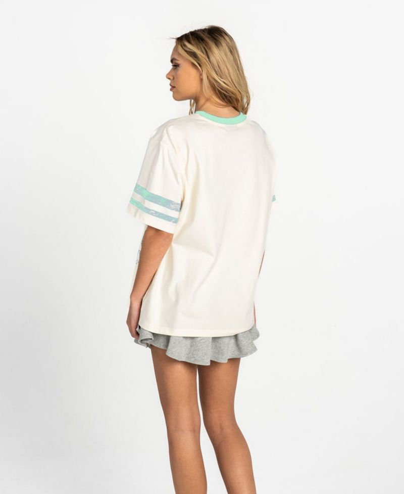 Women's White New York Liberty Vintage Drop-Shoulder Oversized T-Shirt