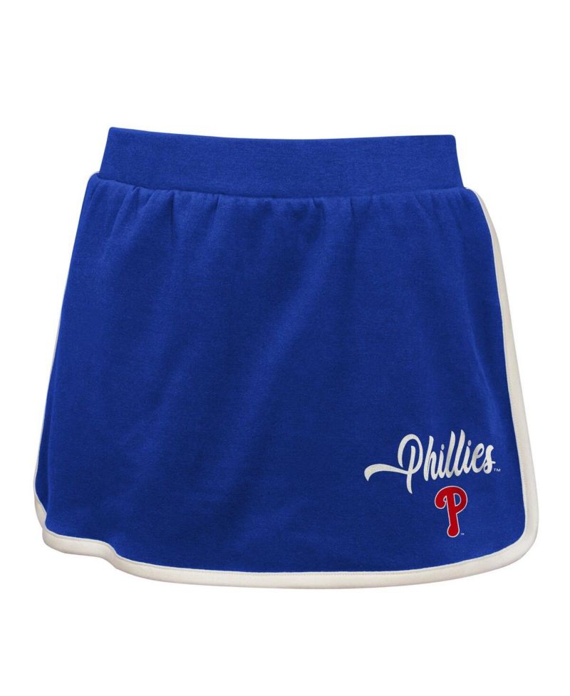Big Girls 2-Piece Royal Philadelphia Phillies Base Trainer Johnny Polo Shirt and Skort Set