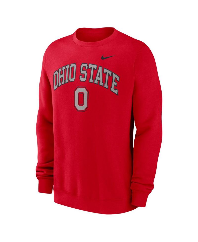 Men's Scarlet Ohio State Buckeyes Arch Pullover Sweatshirt