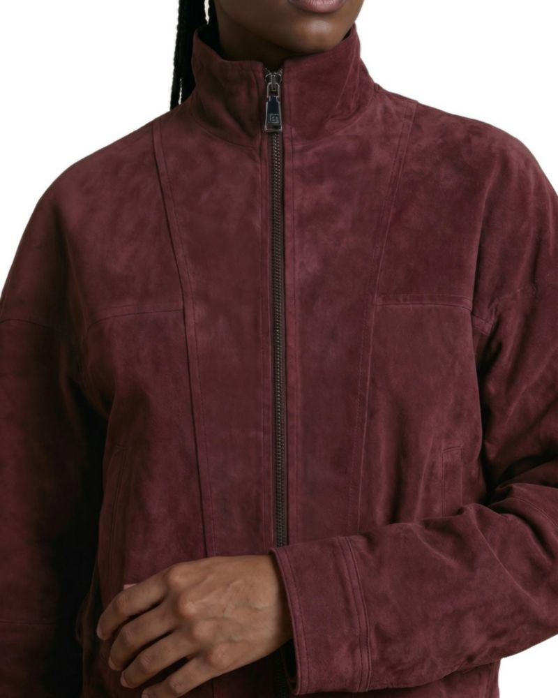 Women's Mila Burgundy Suede Jacket