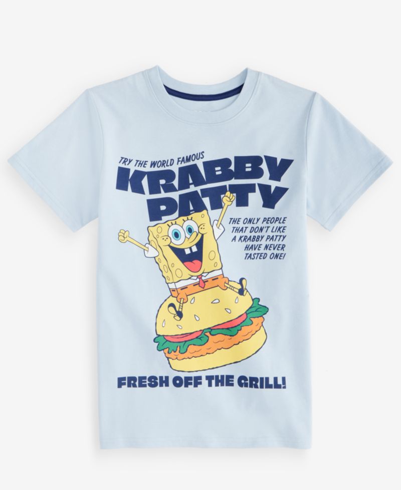 Boys' XS-XL Krabby Patty Short-Sleeve T-Shirt