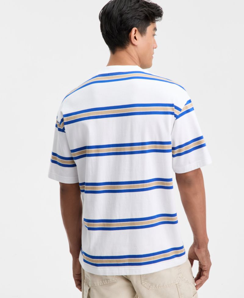 Hugo by Men's Nolisto Relaxed-Fit Short-Sleeve Striped Crewneck T-Shirt
