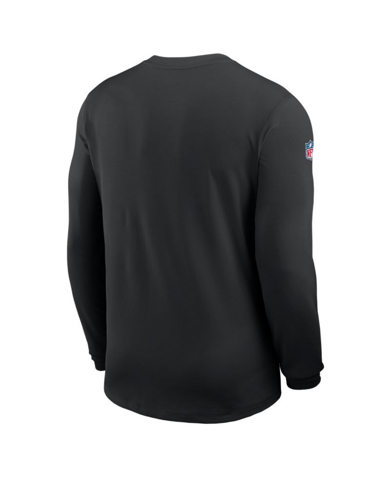 Men's Black Philadelphia Eagles Sideline Coaches UV Dri-FIT Long Sleeve T-Shirt