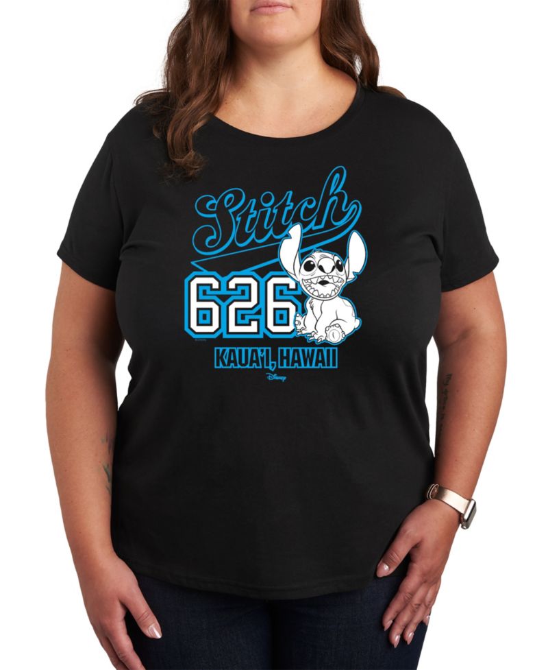 Trendy Plus Size Lilo and Stitch Core Graphic Crew Neck T-Shirt