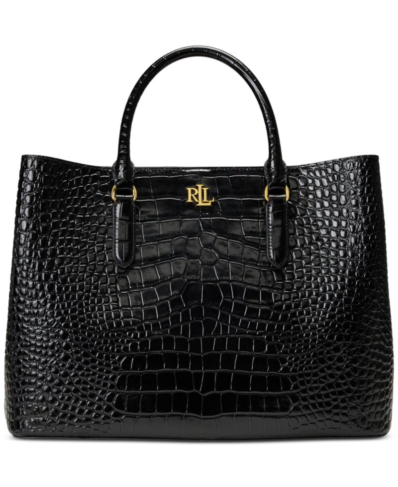 Marcy Large Embossed Satchel Bag