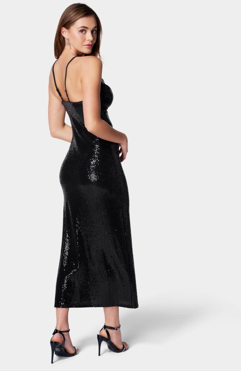 Women's Spaghetti Gown Long Slim Maxi Dress