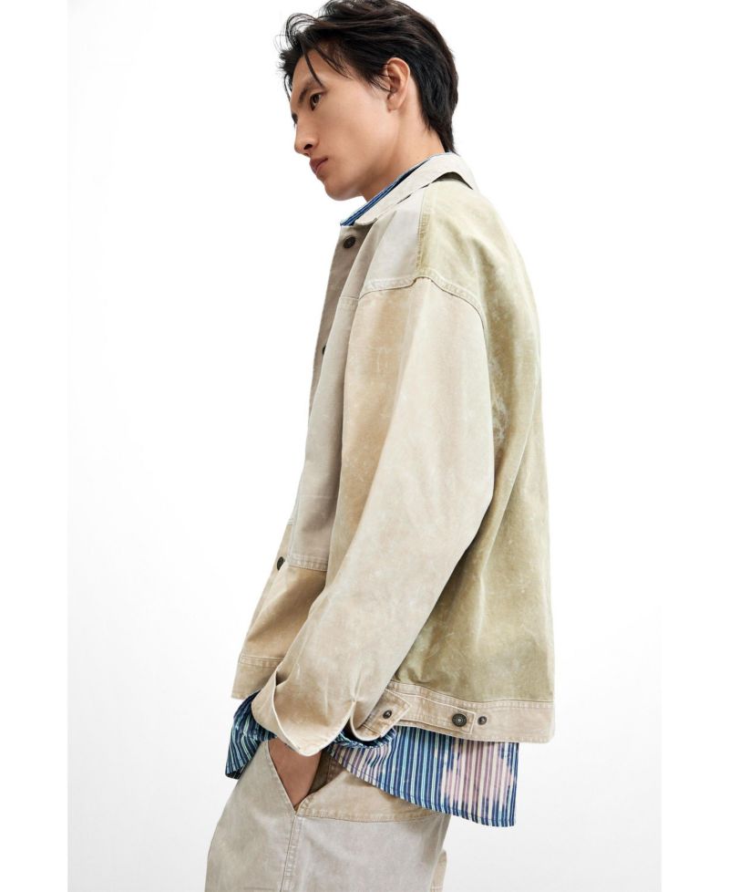 Men's Gradient patchwork jacket
