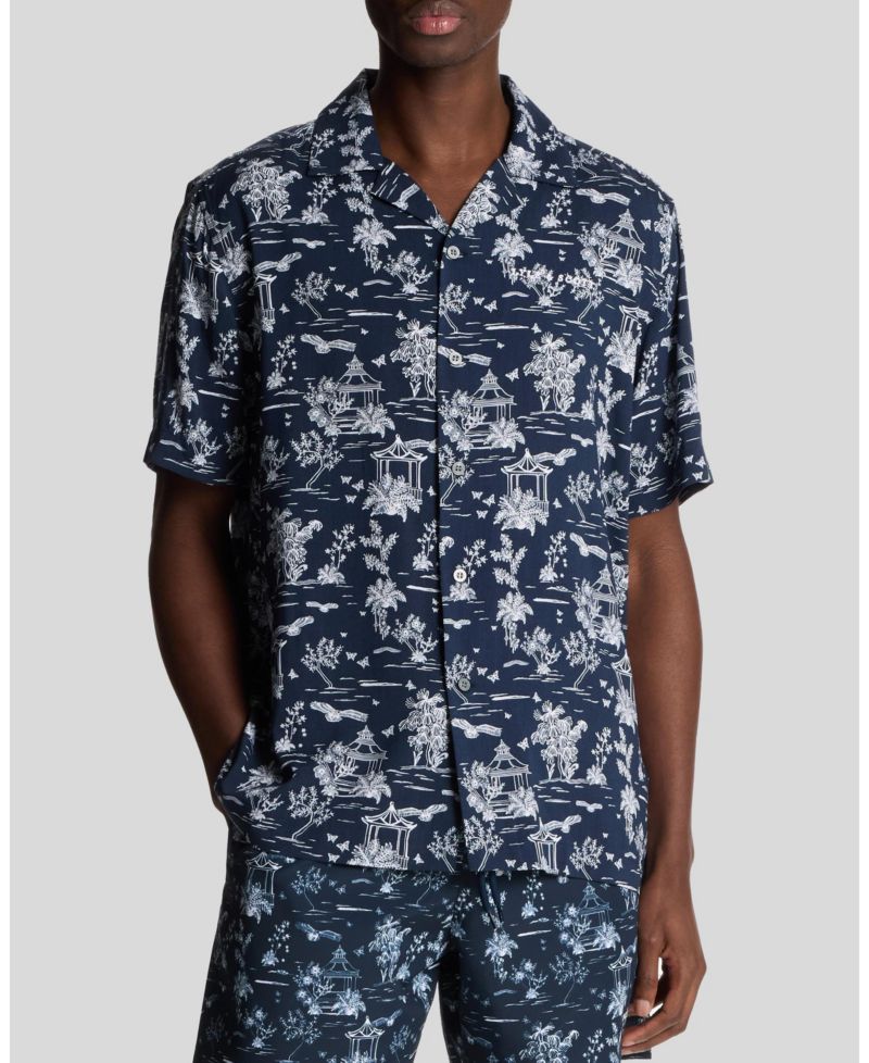 Men's Botanical Garden Print Resort Shirt