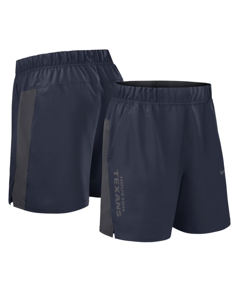 Men's Navy Houston Texans Woven Victory Performance Shorts