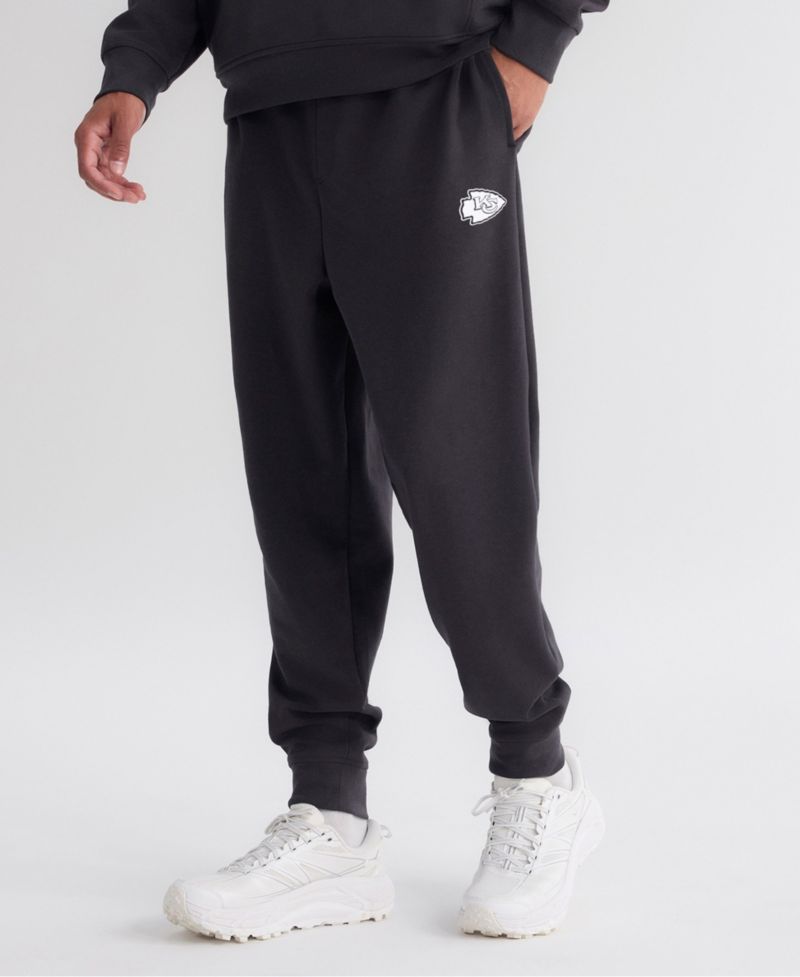 Men's Charcoal Kansas City Chiefs Clutch Fleece Tri-Blend Joggers