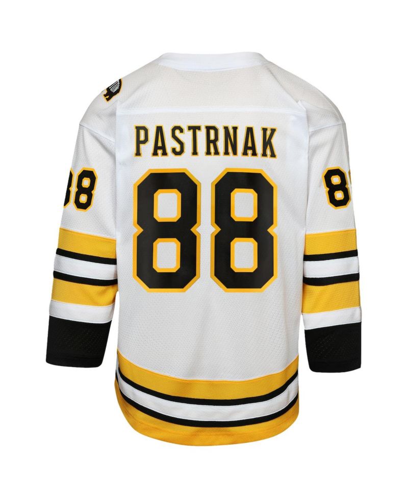 Big Boys and Girls David Pastrnak White Boston Bruins Home Replica Player Jersey