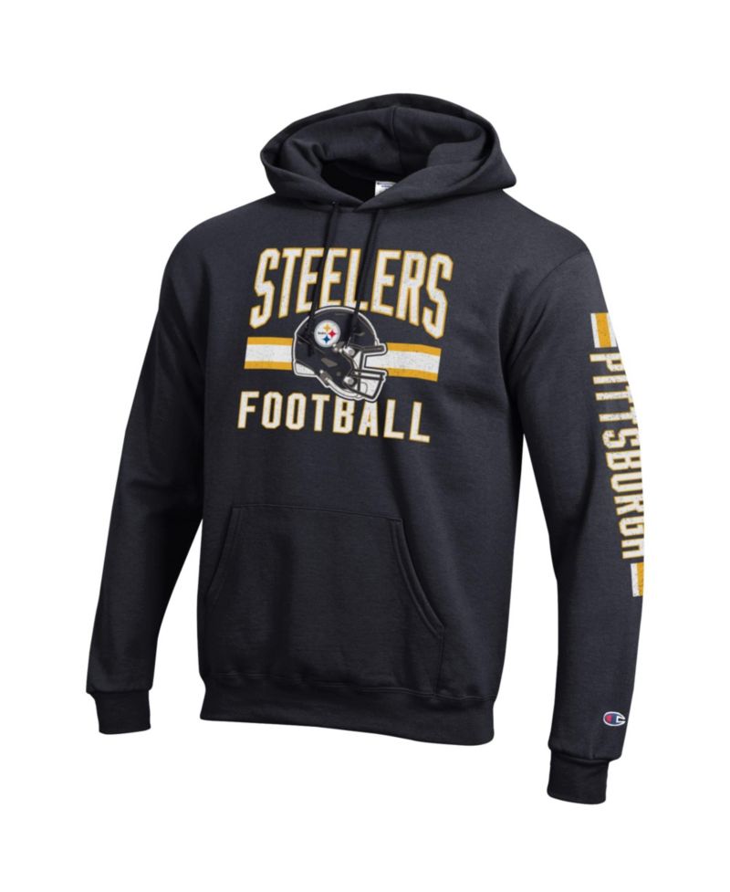 Men's Black Pittsburgh Steelers Powerblend Hoodie