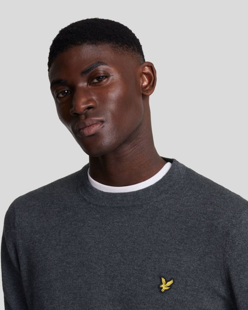 Men's Cotton Merino Crew Neck Sweater
