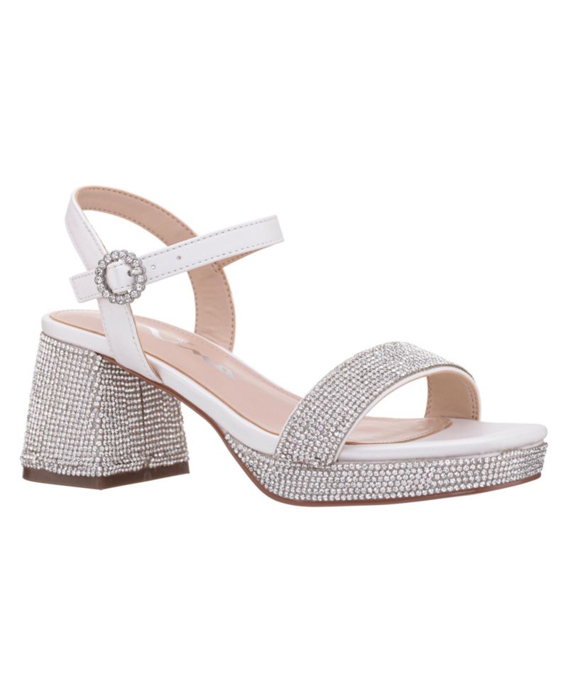 Marysol Big Girl Rhinestone Platform Dress Sandals