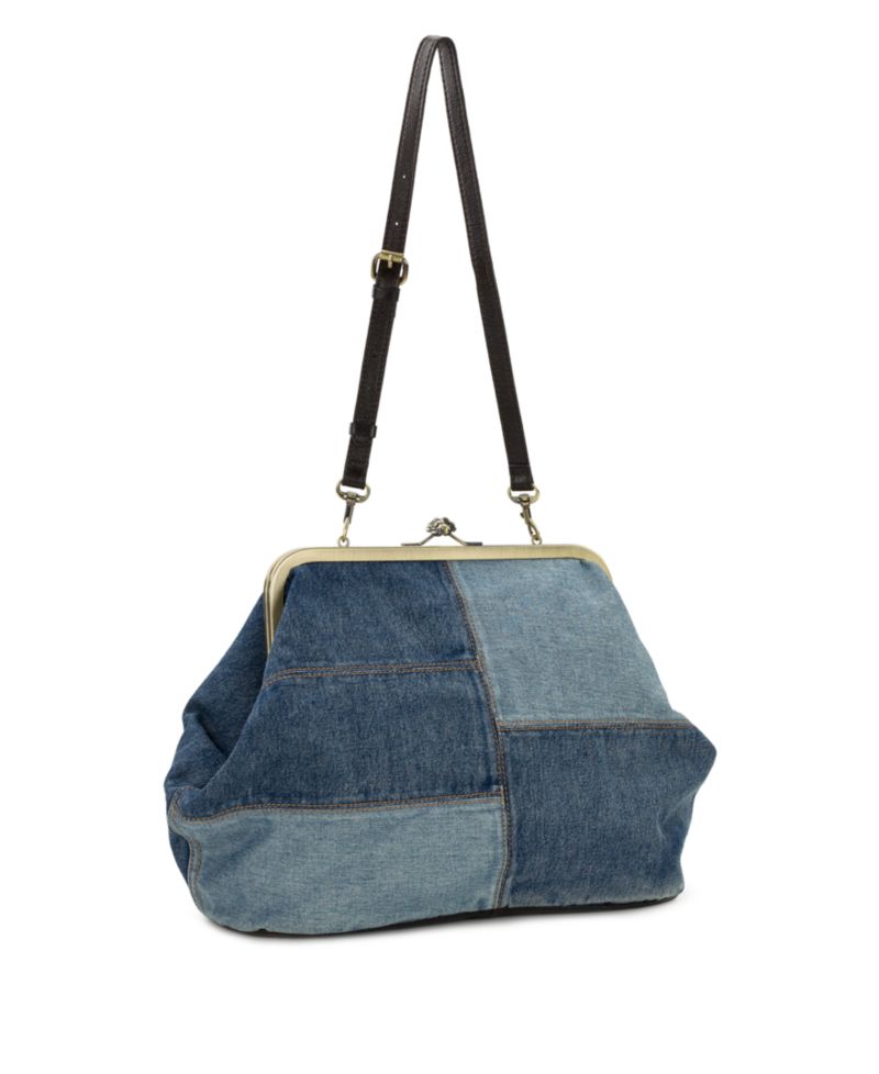 Serafina Extra-Large Denim Frame Shoulder Handbag