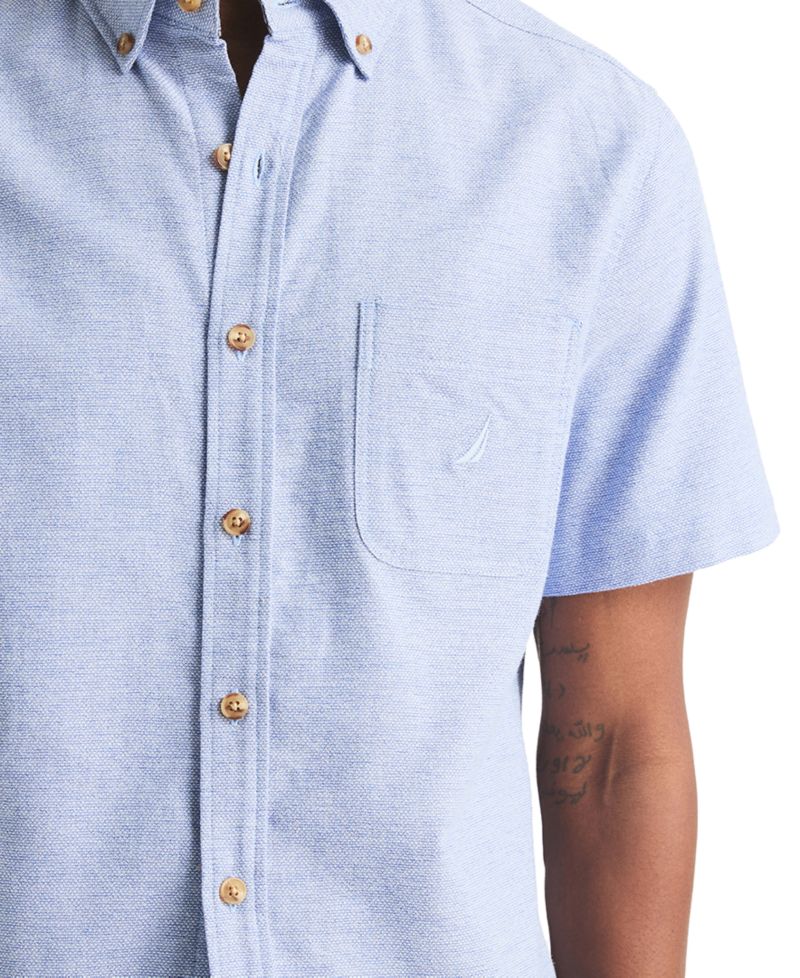 Men's Classic-Fit 100% Cotton Short-Sleeve Shirt