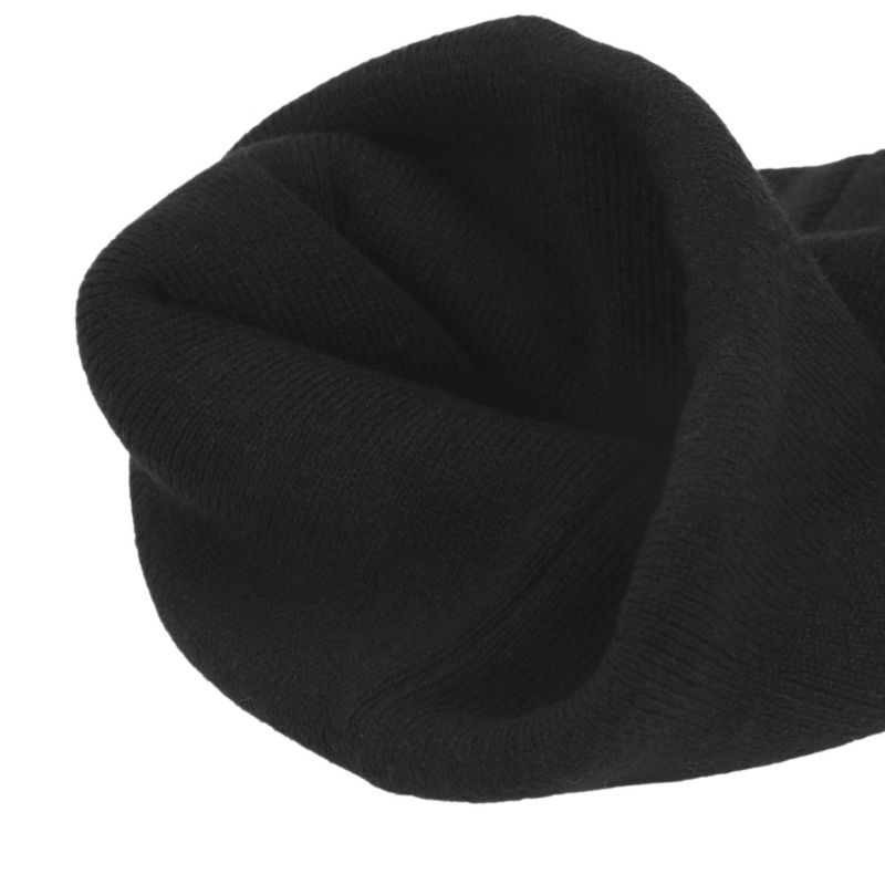 Men's Embroidered Face Logo On Black Cuff Beanie