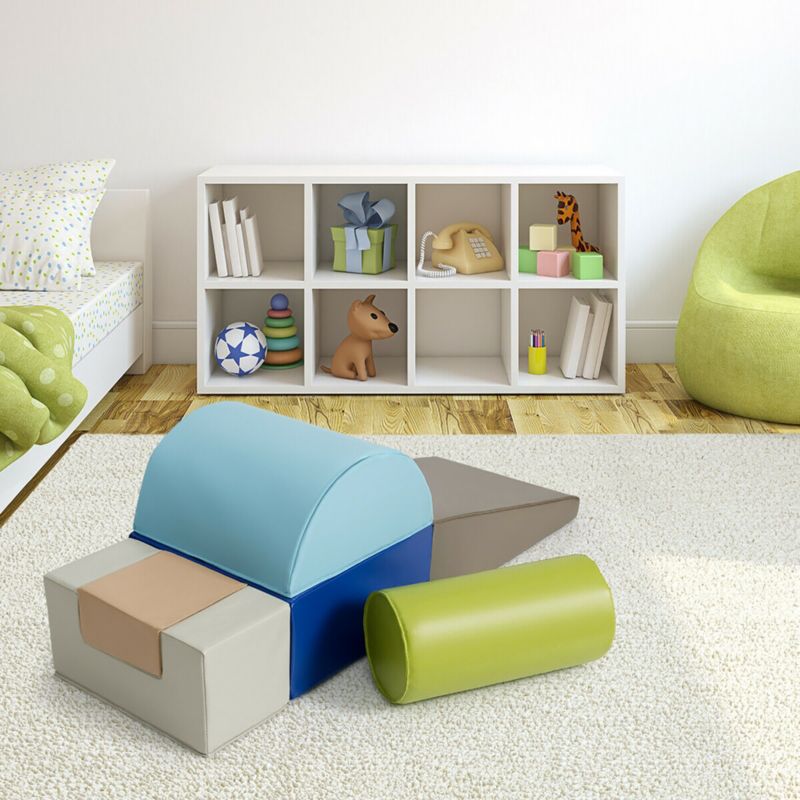 6 Piece Climb Crawl Play Set Indoor Kids Toddler Baby Safe Foam
