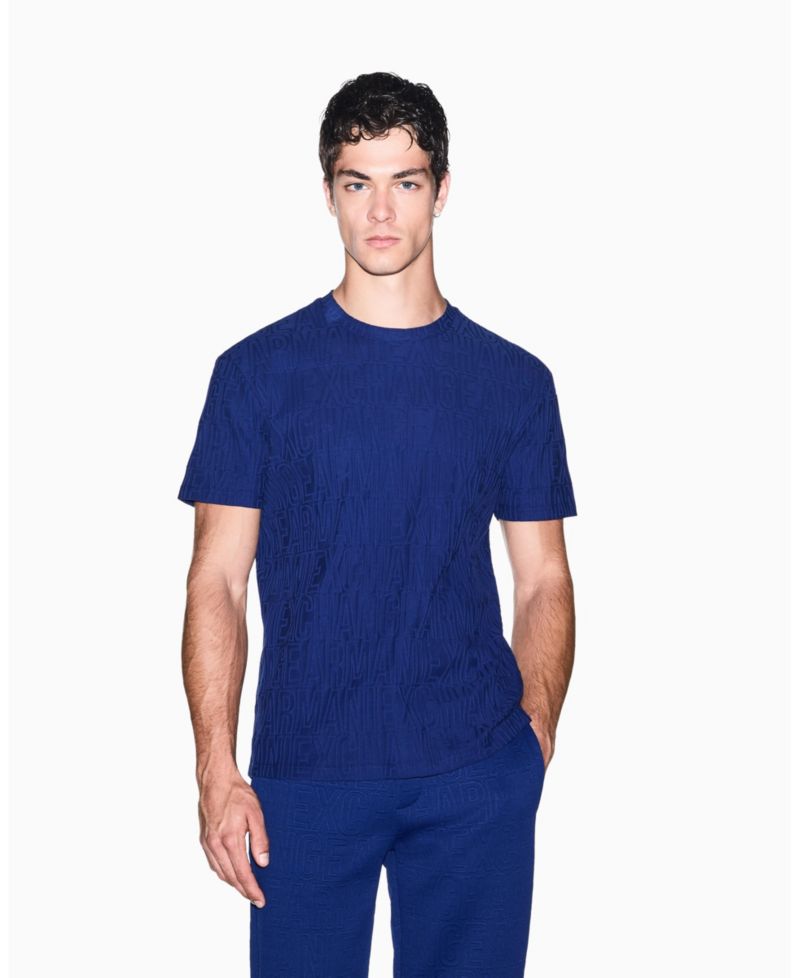 Men's All Over Logo Mercersized Cotton T-Shirt