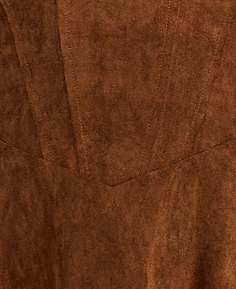 Juniors' Sweetheart Neck Suede Midi Dress