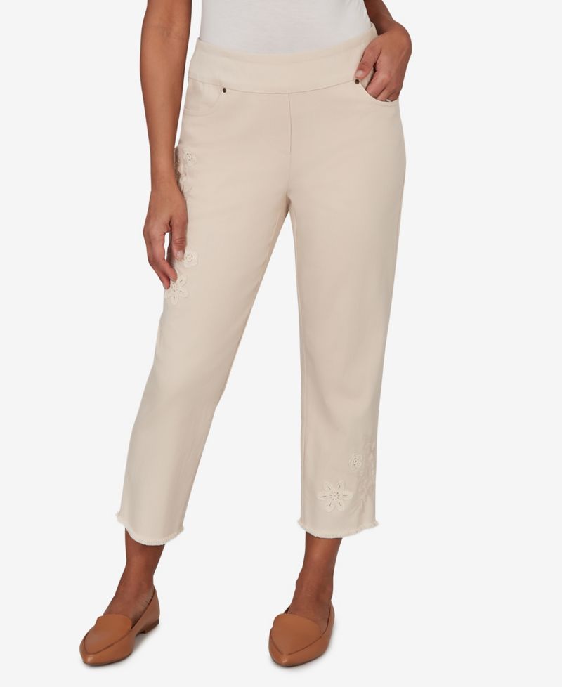Women's Camden Market Tonal Floral Applique Ankle Jeans