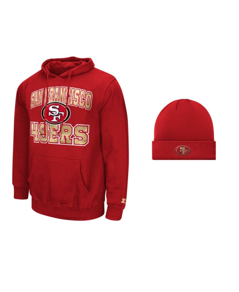 Men's San Francisco 49ers Graphic Hoodie and Cuffed Knit Hat, 2-Piece Set