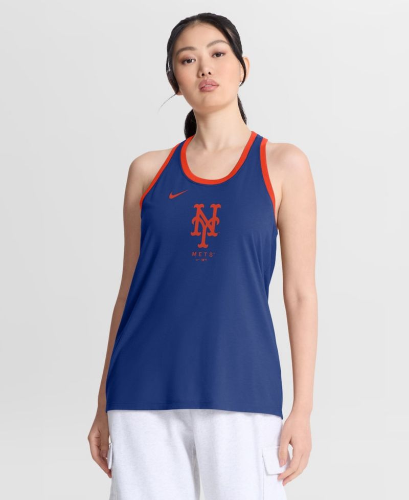 Women's Royal New York Mets Tri-Blend Dri-FIT Racerback Tank Top
