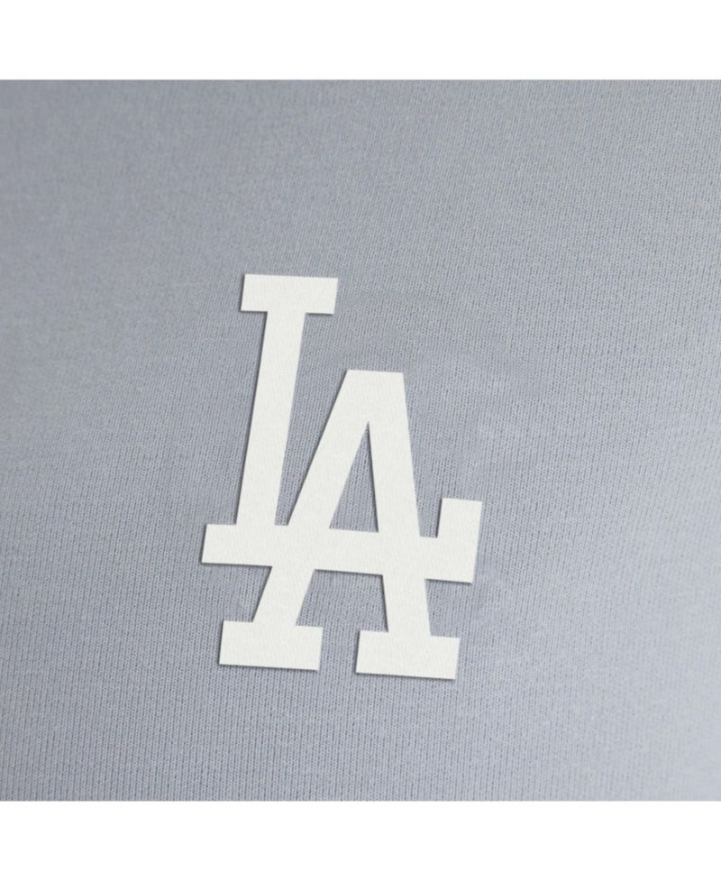 Women's Gray Los Angeles Dodgers Oversized Clutch Tri-Blend Half-Zip Pullover Sweatshirt