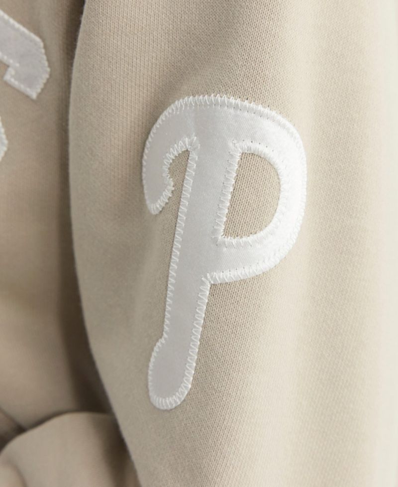 Women's Philadelphia Phillies Iconic Terry Cropped Full-Zip Hoodie