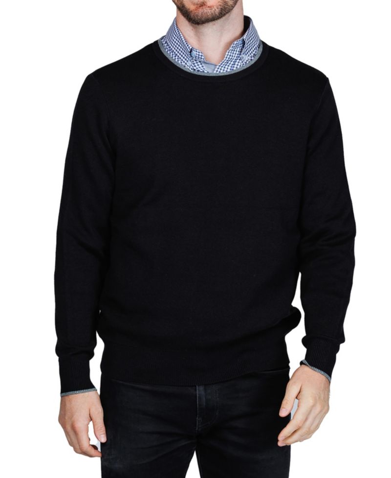 Men's Fine Knit Crew Neck Sweater