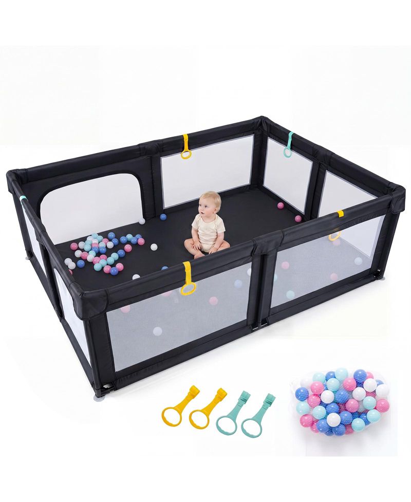 Large Portable Baby Playpen with 50 Ocean Balls
