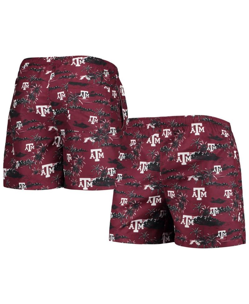 Men's Maroon Texas A&M Aggies Island Palm Swim Trunks