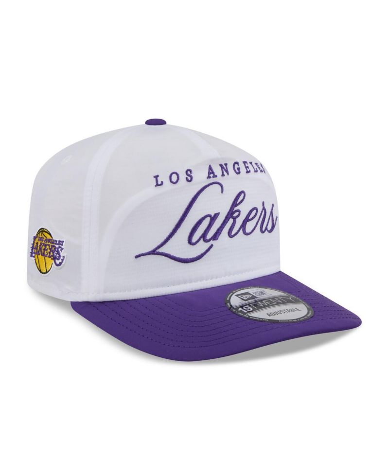 Men's White/Purple Los Angeles Lakers 2025 NBA Draft On-Stage Nylon 19TWENTY Adjustable Hat