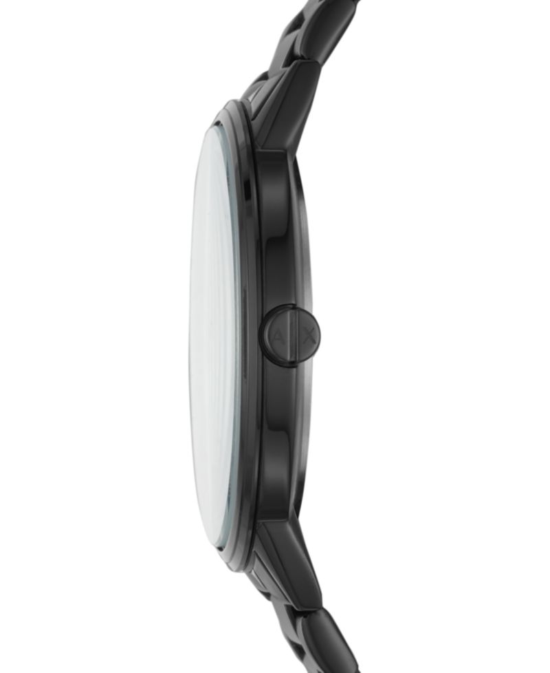 Men's Black Stainless Steel Bracelet Watch 42mm