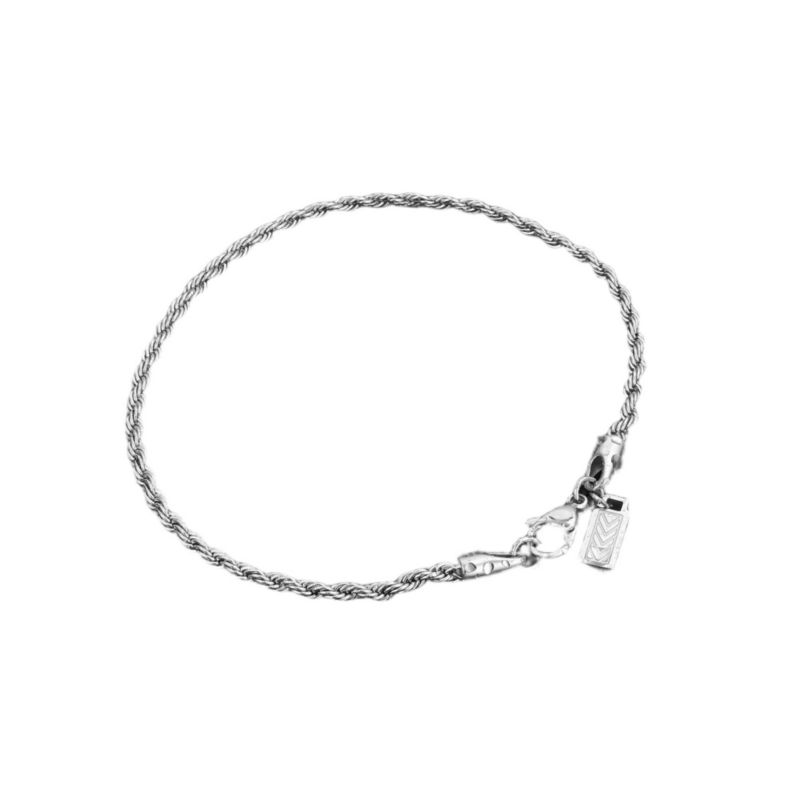 Rope Bracelet - 3mm - Silver