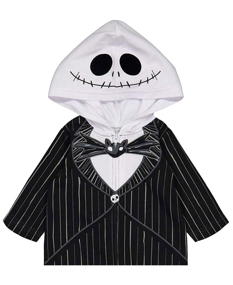 Baby Boys (0-24 Months) Jack Skellington Zip-Up Coverall