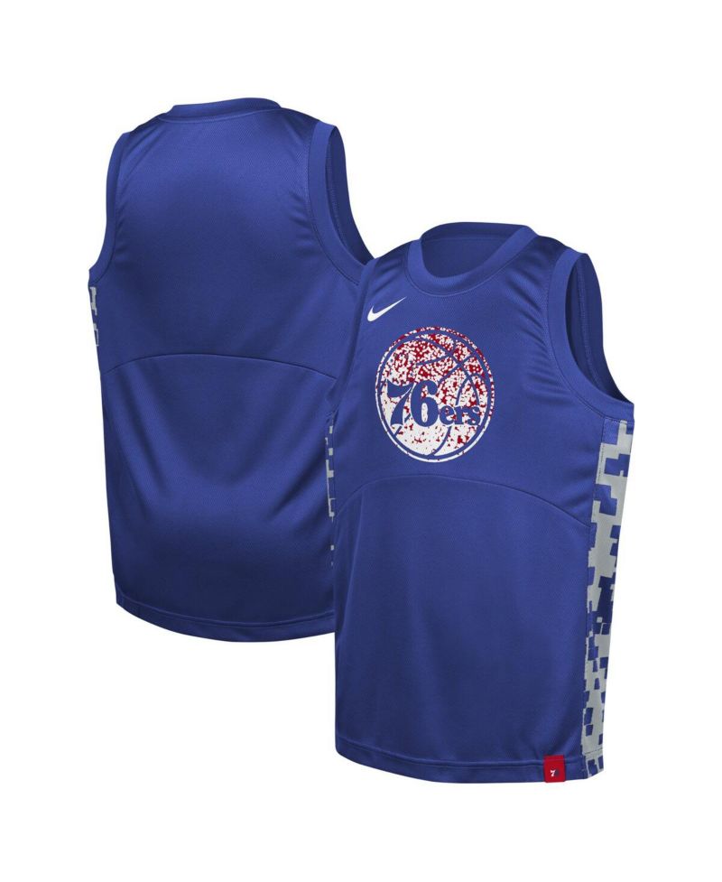 Big Boys and Girls Royal Philadelphia 76ers Courtside Starting Five Team Jersey