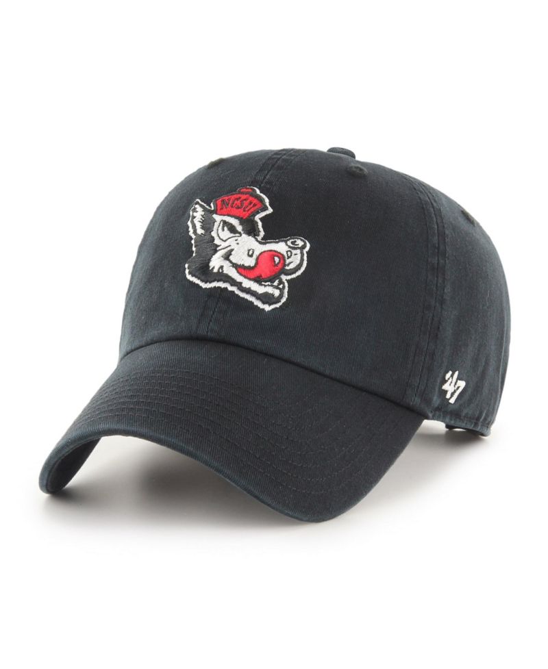 Men's '47 Black NC State Wolfpack Vault Clean Up Adjustable Hat