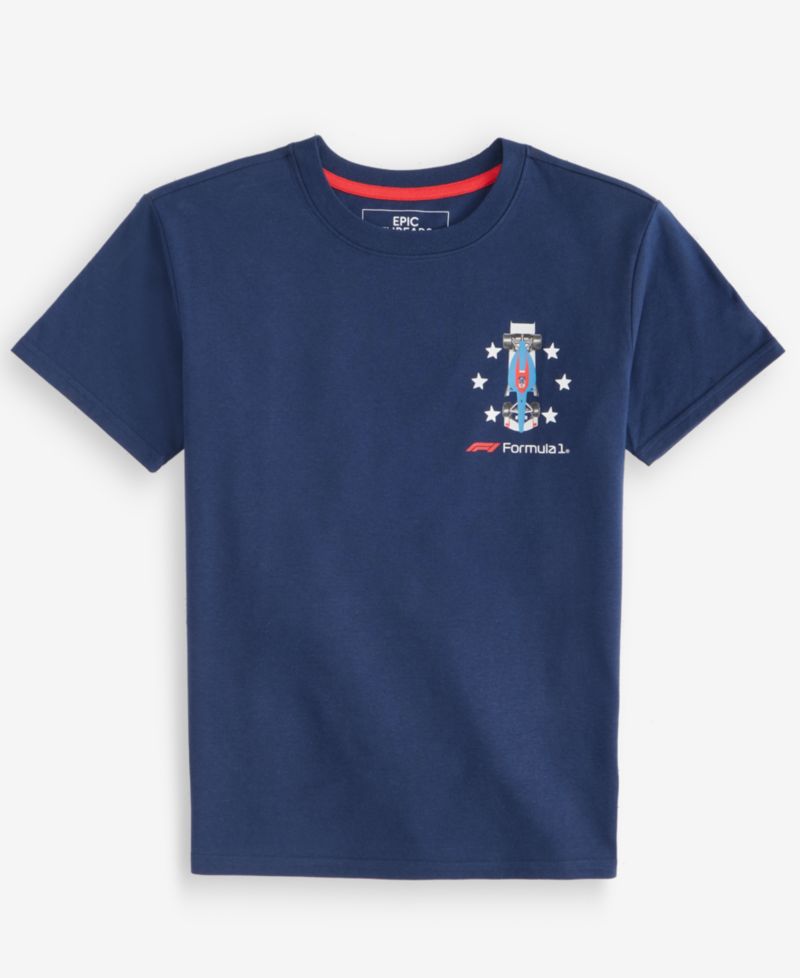 Boys' XS-XL Formula 1 Racecar Short-Sleeve T-Shirt