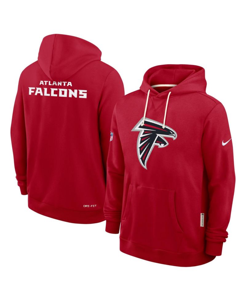 Men's Red Atlanta Falcons Sideline Standard Issue Initial Home Dri-FIT Hoodie