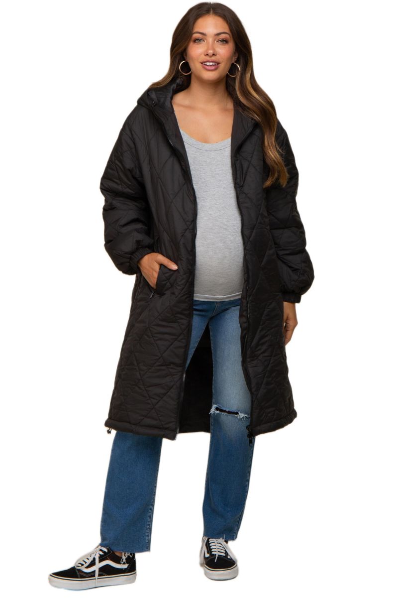 Women's Quilted Long Puffer Jacket