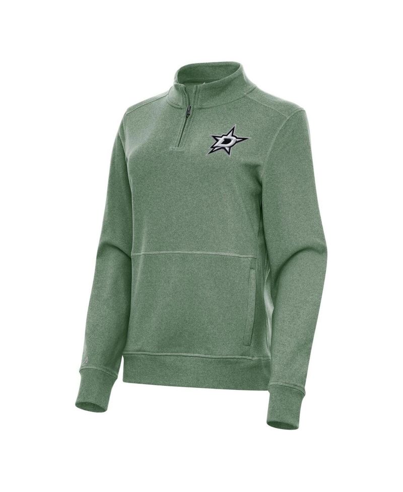 Women's Hunter Green Dallas Stars Crush Quarter-Zip Fleece Sweatshirt