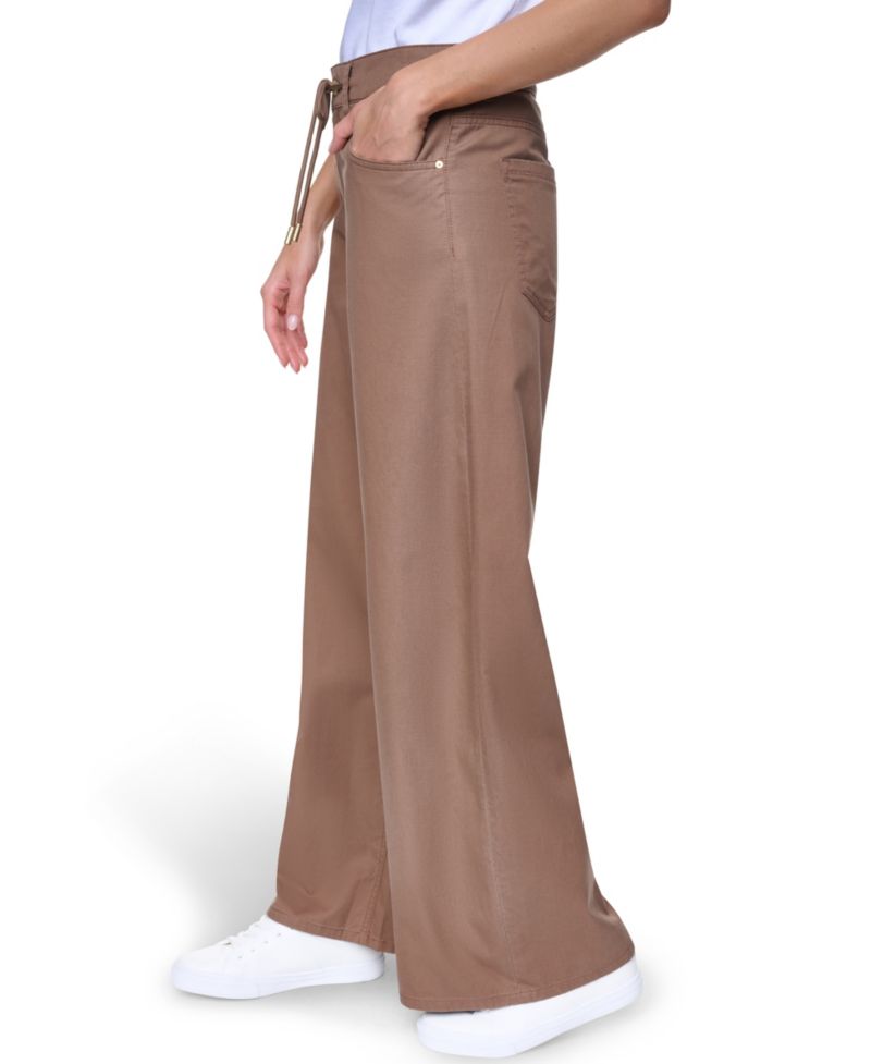 Women's Cotton-Blend Drawstring Relaxed-Fit Pants