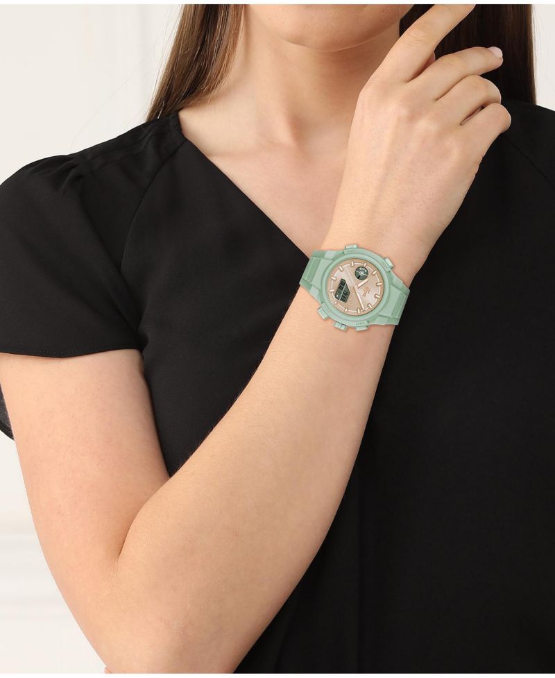Women's LC33 Green Silicone Strap Watch, 40mm